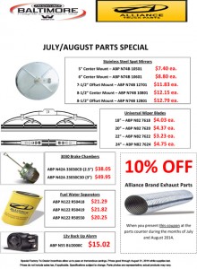 July/August 2014 Alliance Parts Special