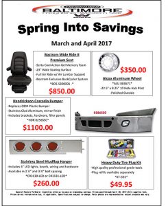 March and April 2017 Spring into Savings Flyer