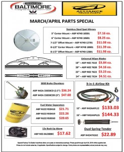 March-April 2016 Alliance Truck Parts Special Flyer