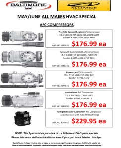 May-June 2015 Alliance Truck Parts All Makes HVAC Special Flyer