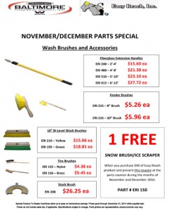 Nov & Dec 2014 Easy Reach, Inc. Parts Special Flyer