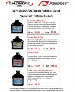 September-October 2015 Penray Fuel Treatment Products Parts Special Flyer