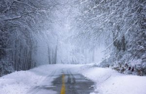 Truck Driving Safely on Icy Roads 